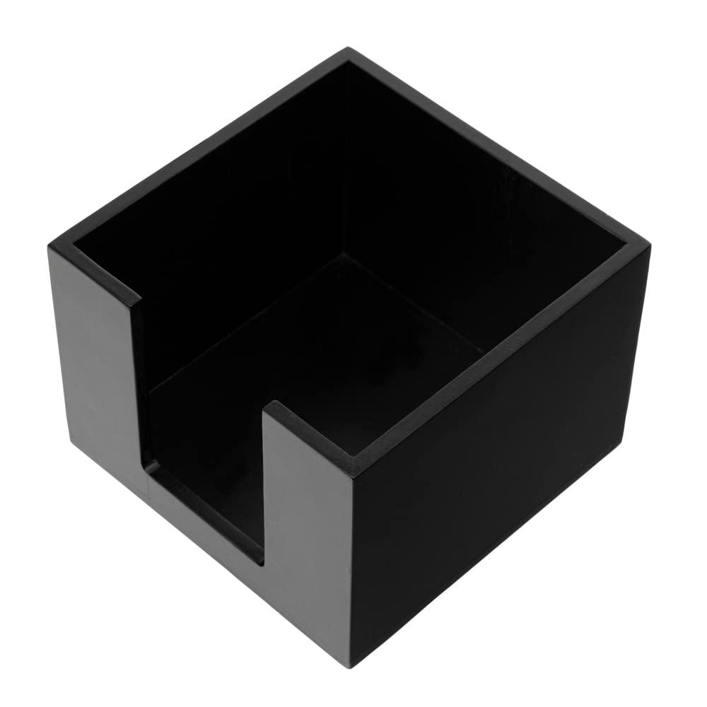 JepoIA 5.5 x 4 Inch Cocktail Napkin Holder 1 Square Flat Napkin Holder - For Bars Kitchen Tables or Countertops Sturdy Black Bamboo Tissue Napkin Holder Dining Room Decor