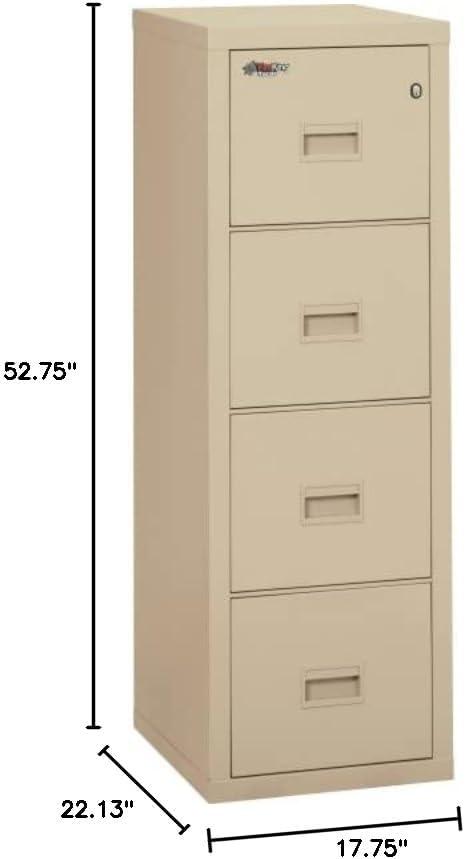 FireKing Compact Turtle® 17.75'' Wide 4 -Drawer Steel File Cabinet