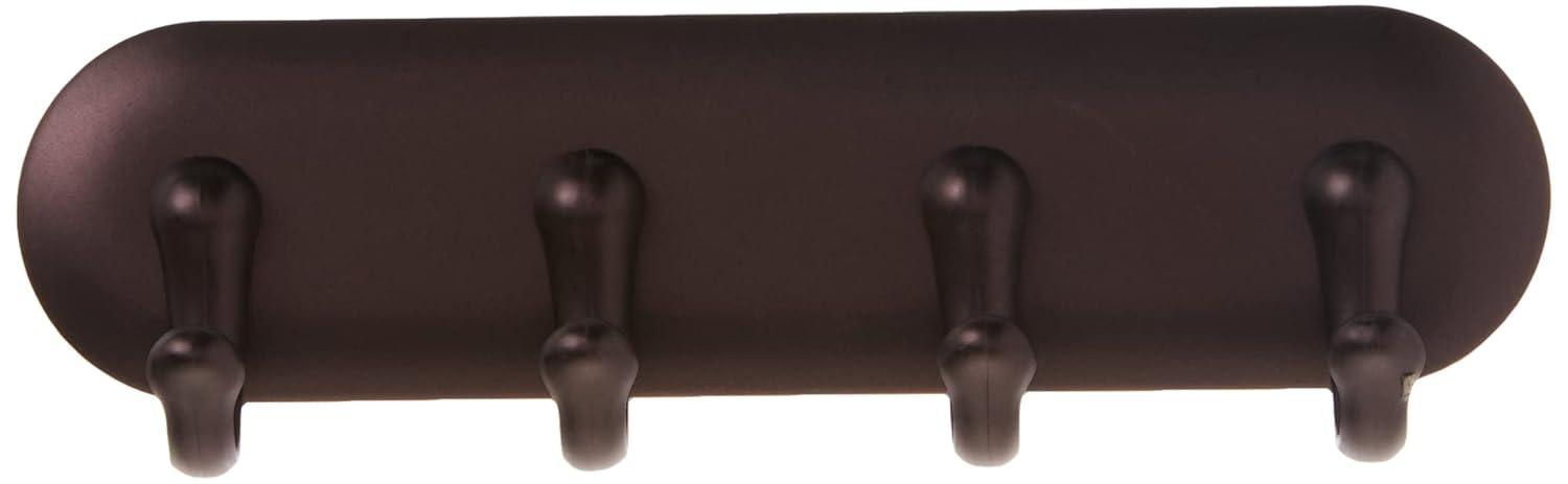 InterDesign 7 in. L Bronze Brown Stainless Steel Small 4-Hook Key Key Rack 1 pk