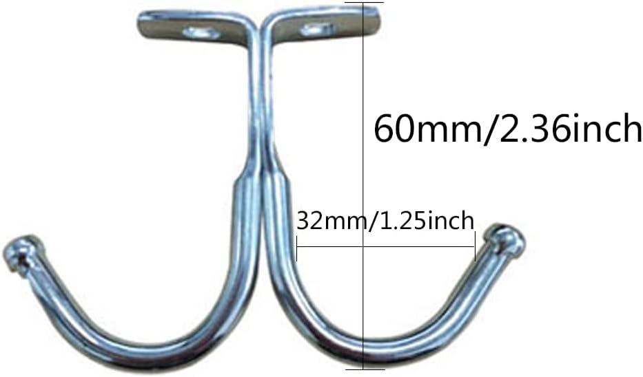 10 Pcs Double Prong Ceiling Hook, Under Cabinet Hooks, Heavy Duty Hook Under Wardrobe Organizer for Hanging Home Office Kitchen Utensils Keys Towel Bags Towel Cup, Garden Plant Hanger Hooks