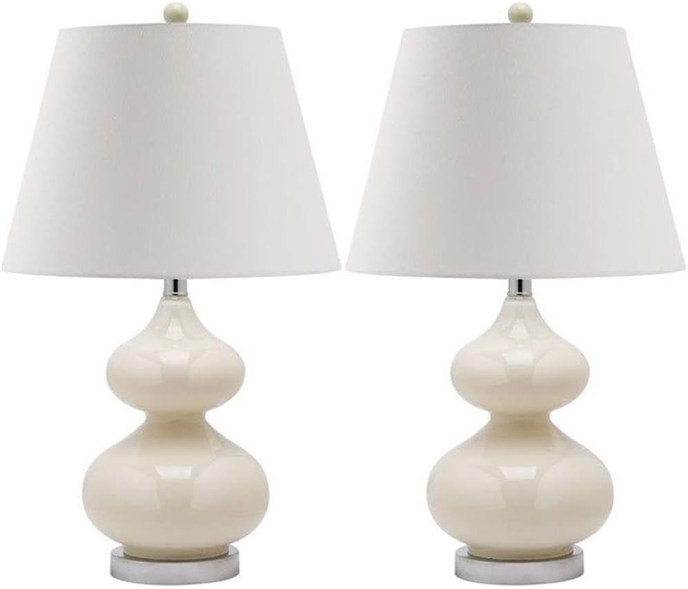 Eva Double Gourd Table Lamp (Set of 2) - 24 Inch Height - LIT4086 - Light Grey - Safavieh