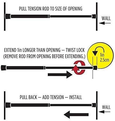 iDesign 26'' Straight Tension Shower Curtain Rod