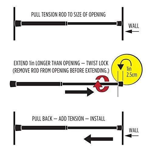 iDesign 26'' Straight Tension Shower Curtain Rod