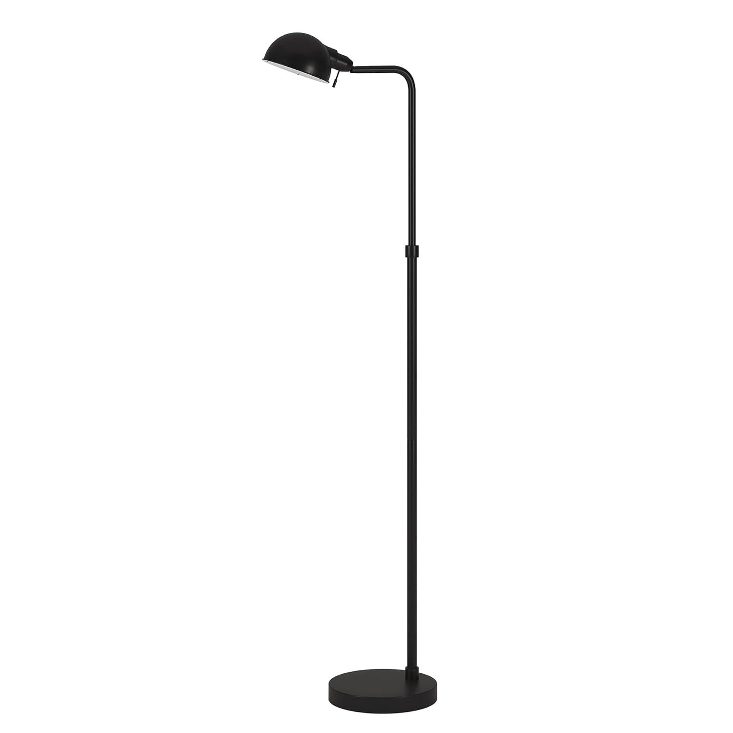 Evelyn&Zoe Arundel 66" Tall,tegrated LED Floor Lamp with Metal Shade, Blackened Bronze