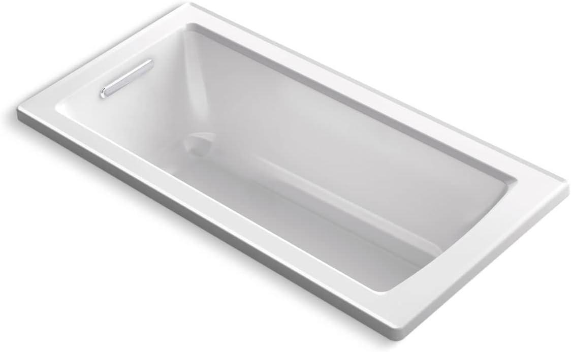 Archer ExoCrylic 60" White Drop-in Soaking Bathtub