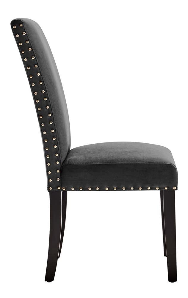 Modway Silver Orchid Lind Velvet Nailhead Trim Dining Side Chairs by Modway | Wayfair