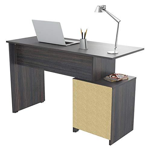 Espresso Chic 47" Wood Writing Desk with Drawer and Open Storage