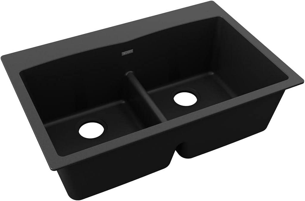 Quartz Classic 33" x 22" x 10" Double Basin Drop-In Kitchen Sink