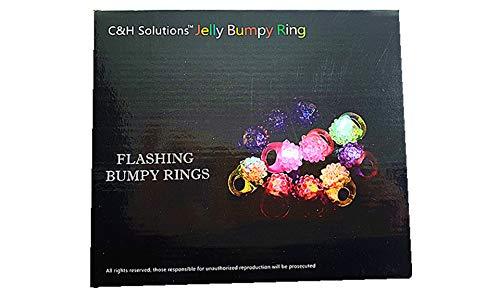 Assorted Multicolor Jelly LED Flashing Party Rings, 96 Count