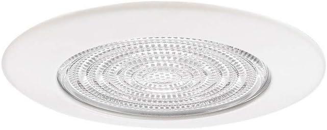 8-Inch White Glass Indoor/Outdoor Recessed Light Trim