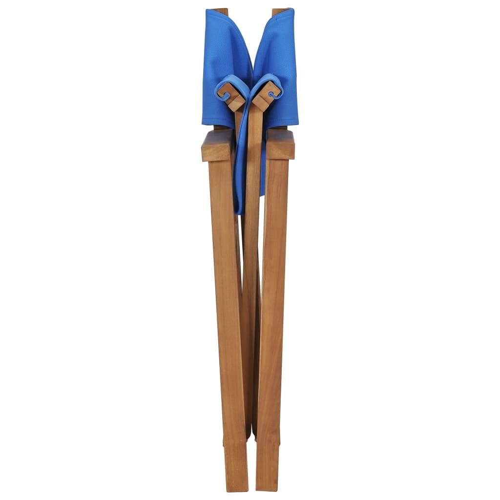 vidaXL Folding Director's Chair Solid Teak Wood