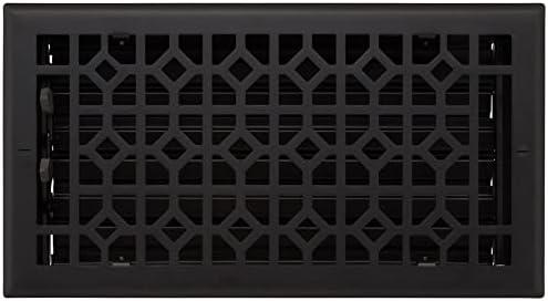 Black Steel Modern Geometric Wall Register 6" x 10"