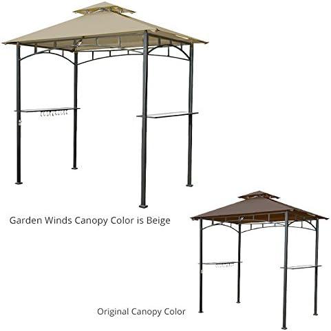 Garden Winds Replacement Canopy for the LED Lighted Grill Gazebo, RipLock 350