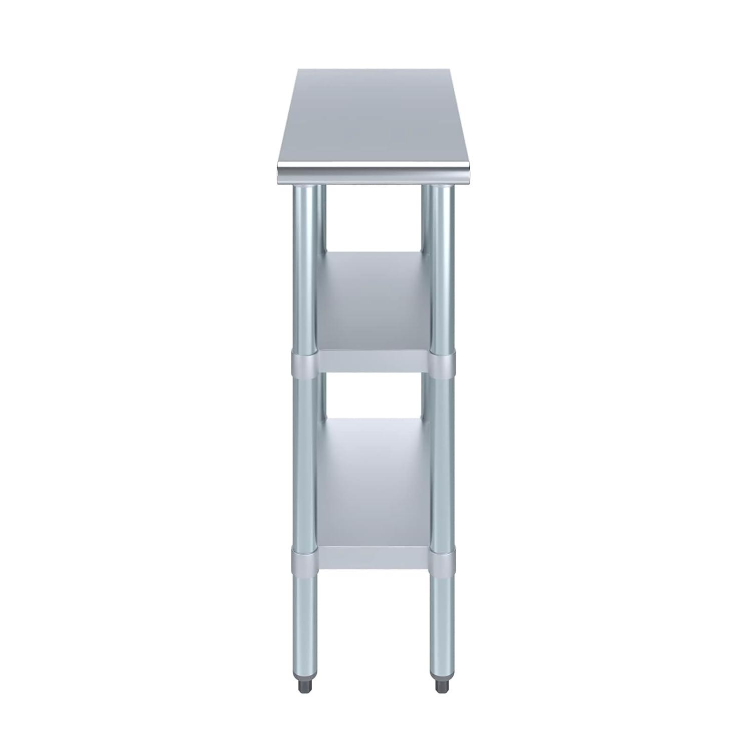 Amgood Stainless Steel Work Table with 2 Shelves