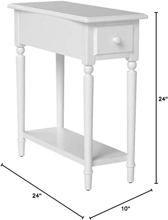 Coastal Narrow Side Table in Orchid White