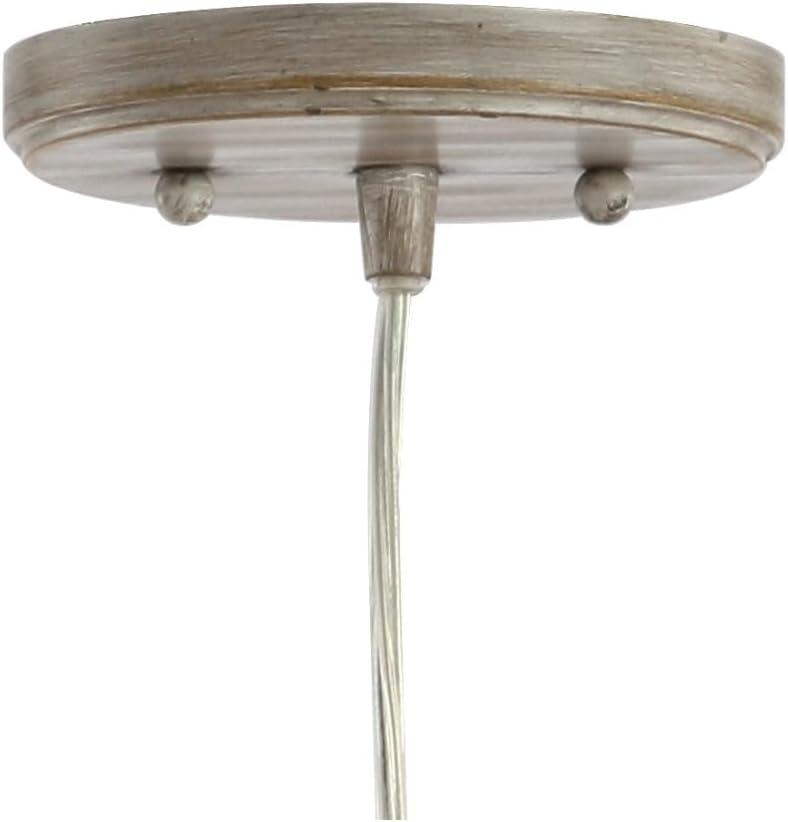 Fontaine 6.25" Adjustable Greige Glass LED Pendant Light