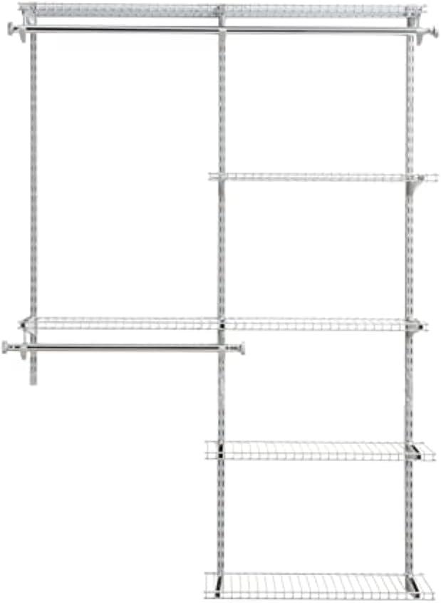 Satin Nickel 4-8ft Expandable Deluxe Closet Kit