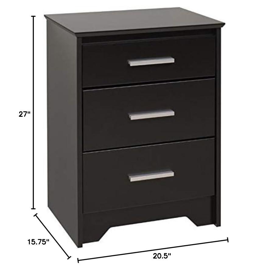 Coal Harbor 3 - Drawer Tall Nightstand - Prepac