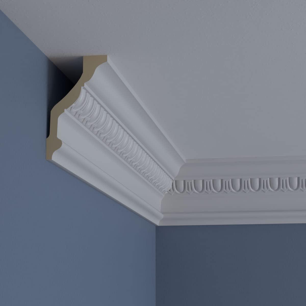 White Egg & Dart Crown Moulding 94.5"