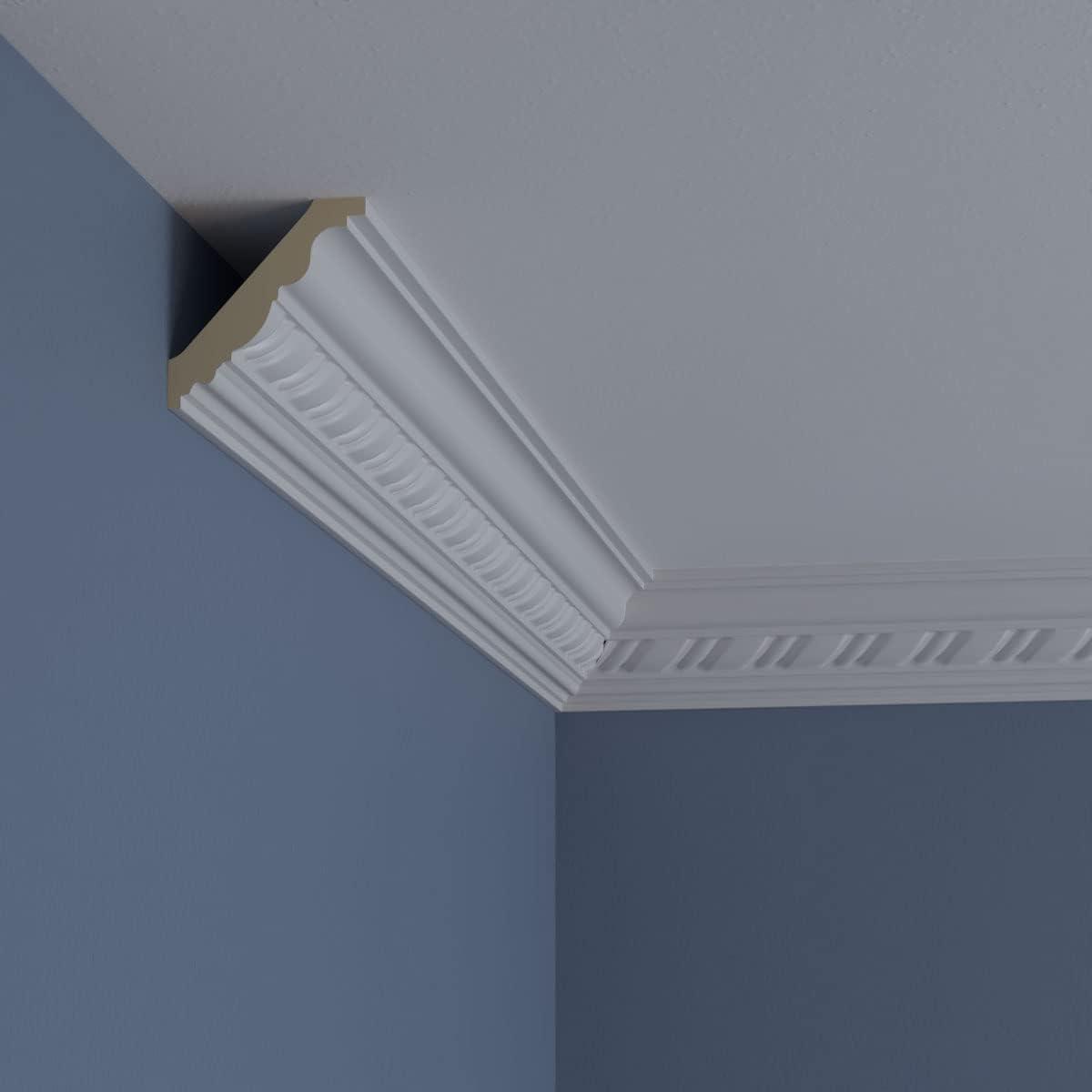 2 7/8"H x 2 3/4"P x 3 7/8"F x 94 1/2"L, (1 5/8" Repeat) Classic Twist Crown Moulding