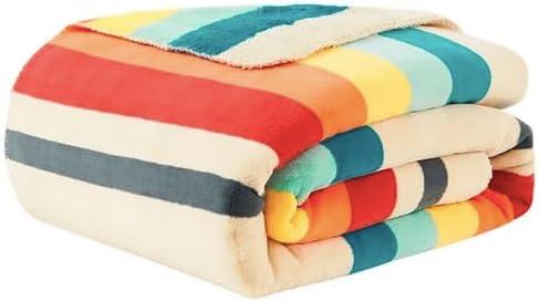 Mount Foraker Multicolor Sherpa Fleece Throw Blanket