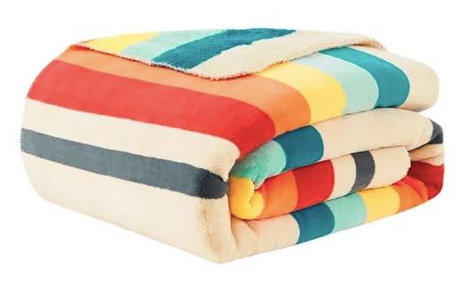 Mount Foraker Multicolor Sherpa Fleece Throw Blanket