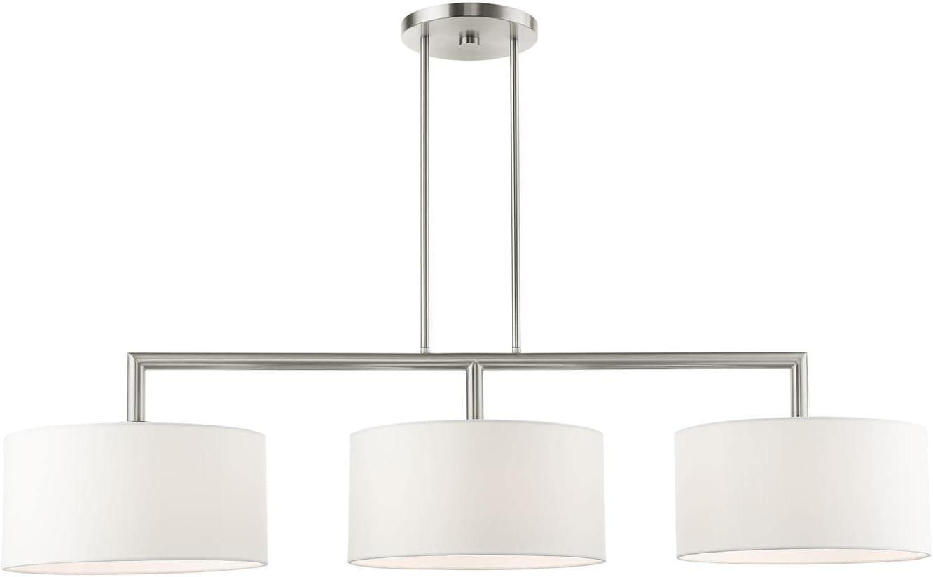 Livex Lighting Meridian 3 - Light Chandelier in  Brushed Nickel