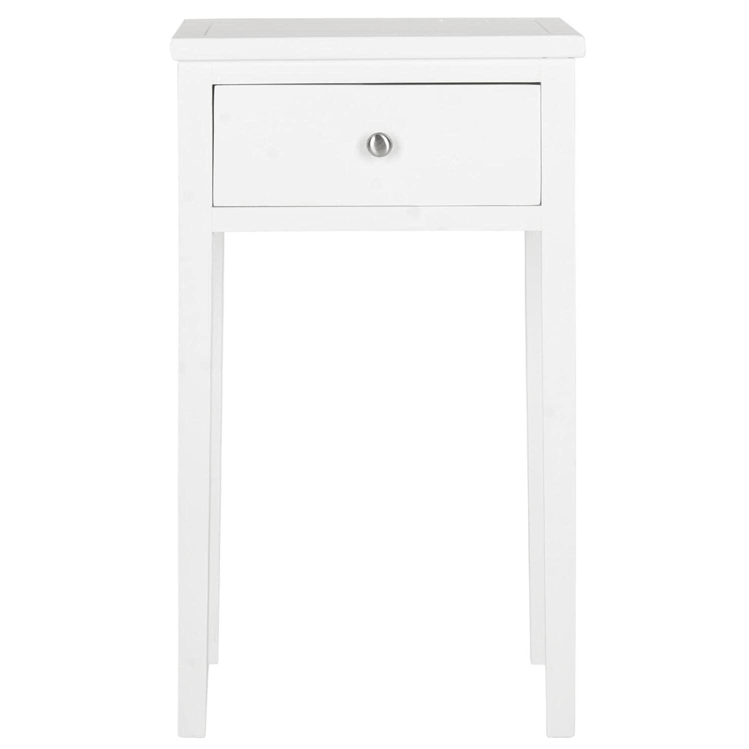 Abel Nightstand With Storage Drawer - AMH6626 - White - Safavieh Couture