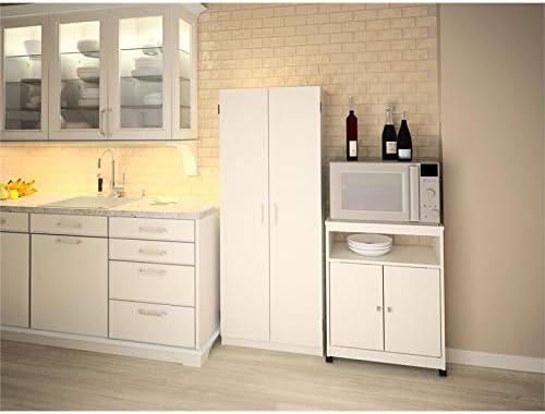 Carro para Microondas de Cocina Landry, Blanco