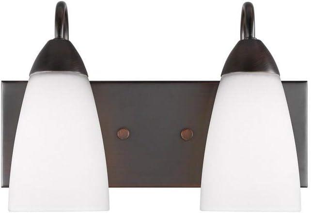 Seville Burnt Sienna 2-Light Bronze Wall Bath Fixture