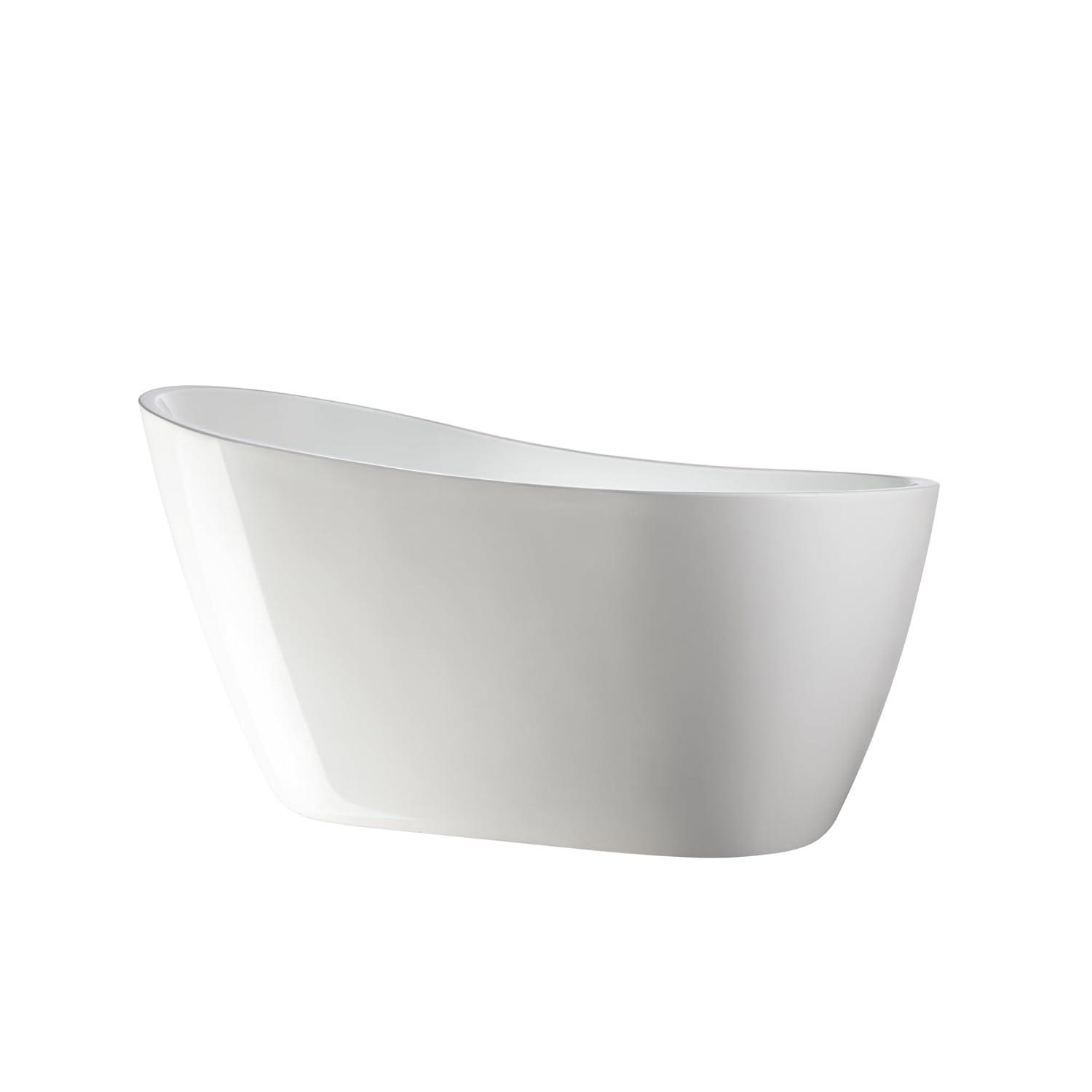 Maya 55" x 28" Freestanding Soaking Acrylic Bathtub