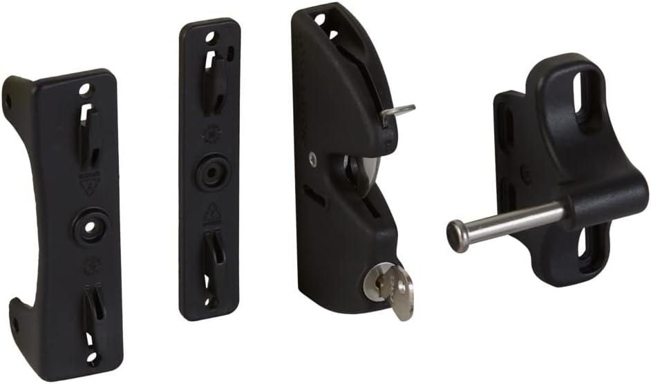 N346-201 Latch Gate Lockable, Black