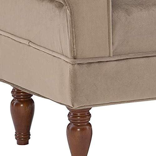 Linon Lillian Upholstered Bench, Coffee Brown