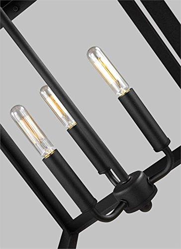 Generation Lighting Labette 3 -Light Black Traditional Square Medium Hanging Pendant light