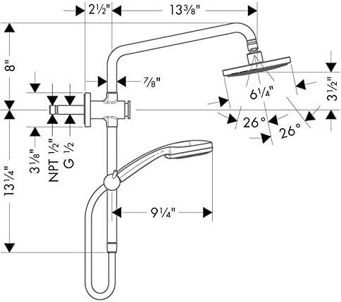 Croma Sam Plus 160 Complete Shower System
