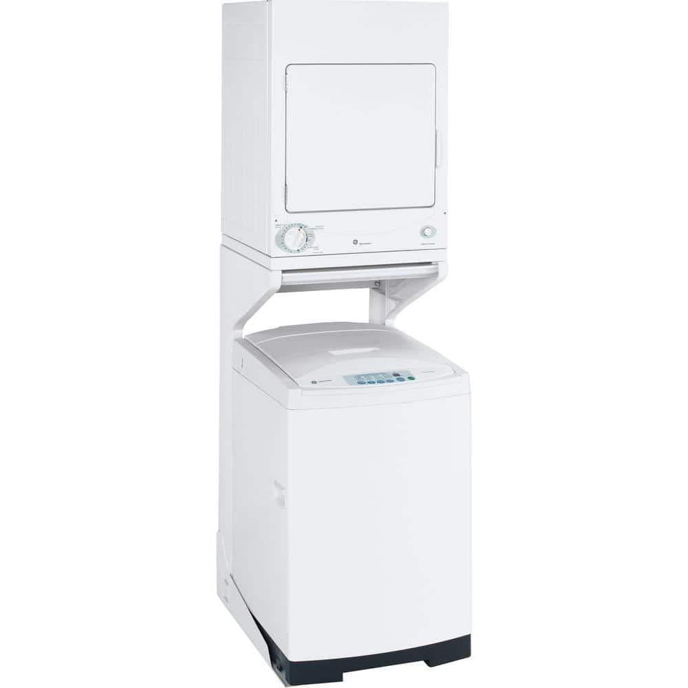 Compact White Stackable Electric Dryer with DuraDrum Interior