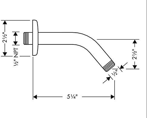 Showerpower Shower Arm with Flange