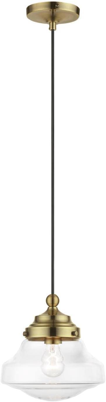 Livex Lighting Avondale 1 - Light Pendant in  Antique Brass