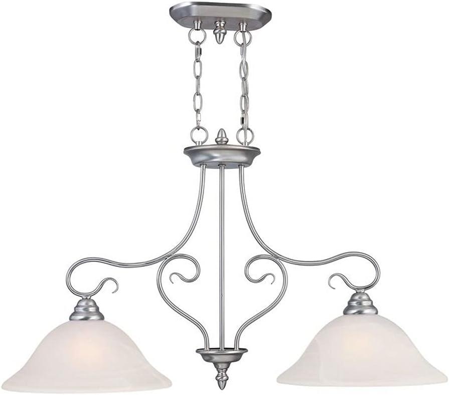 Livex Lighting Coronado 2 - Light Island Pendant Light in  Brushed Nickel