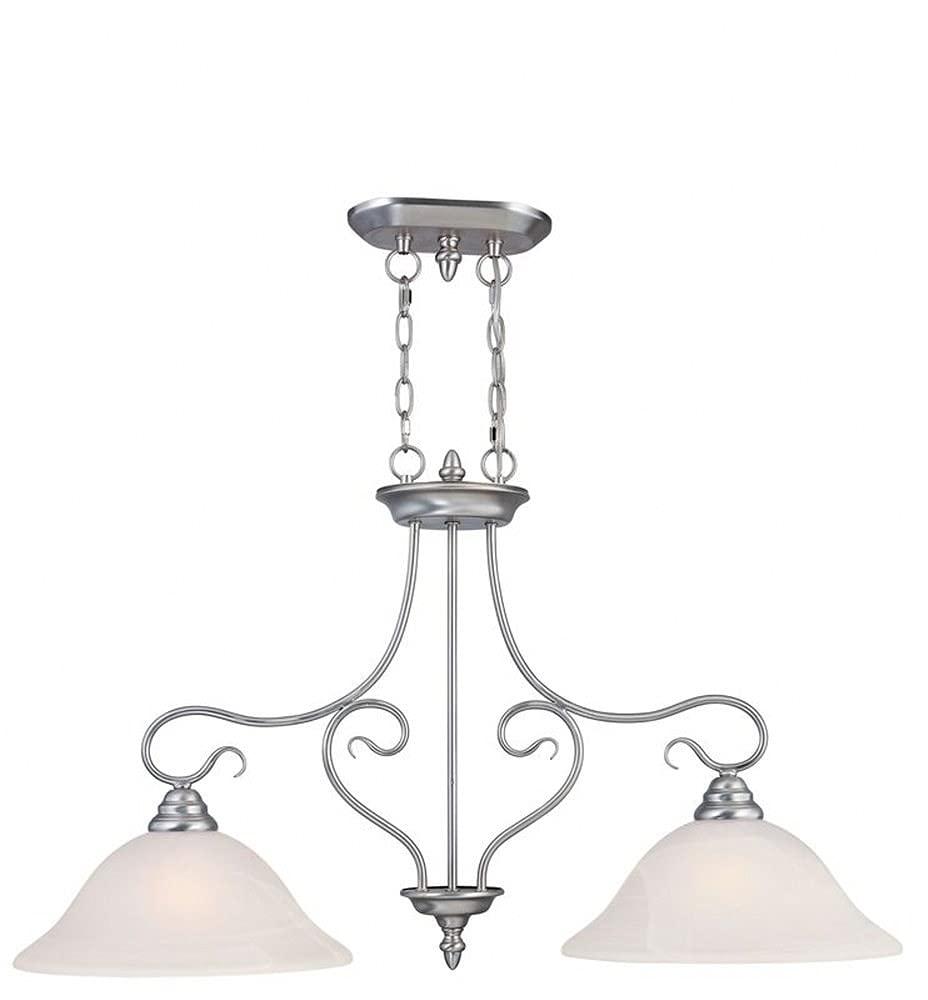 Livex Lighting Coronado 2 - Light Island Pendant Light in  Brushed Nickel