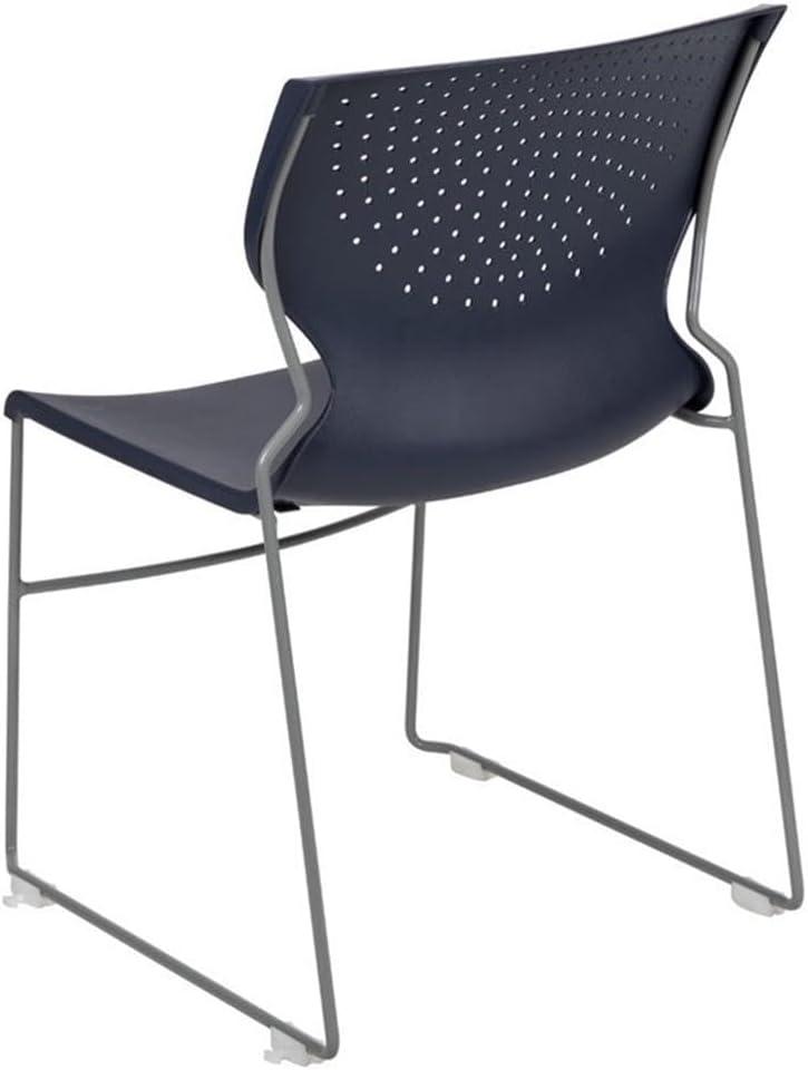 Everleigh 661 lb. Capacity Full Back Stack Chair with Powder Coated Frame