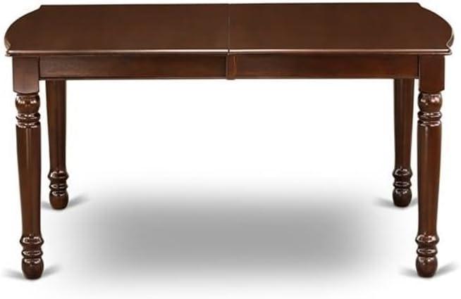 East West Furniture Dover Wood Butterfly Leaf Dining Table in Mahogany