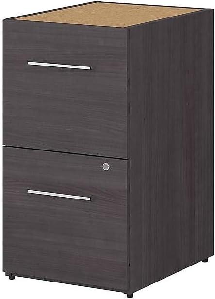 Storm Gray Vertical 2-Drawer Lockable Filing Cabinet