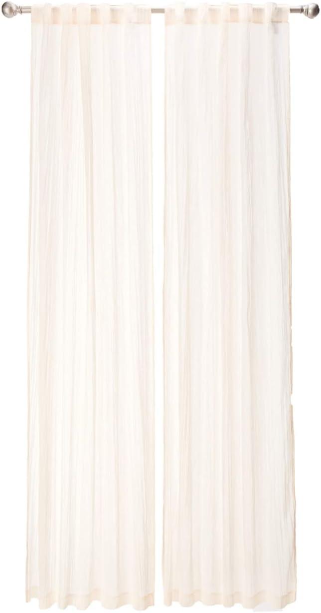 Madison Park Harper Solid Crushed Curtain Panel Pair (Set of 2)