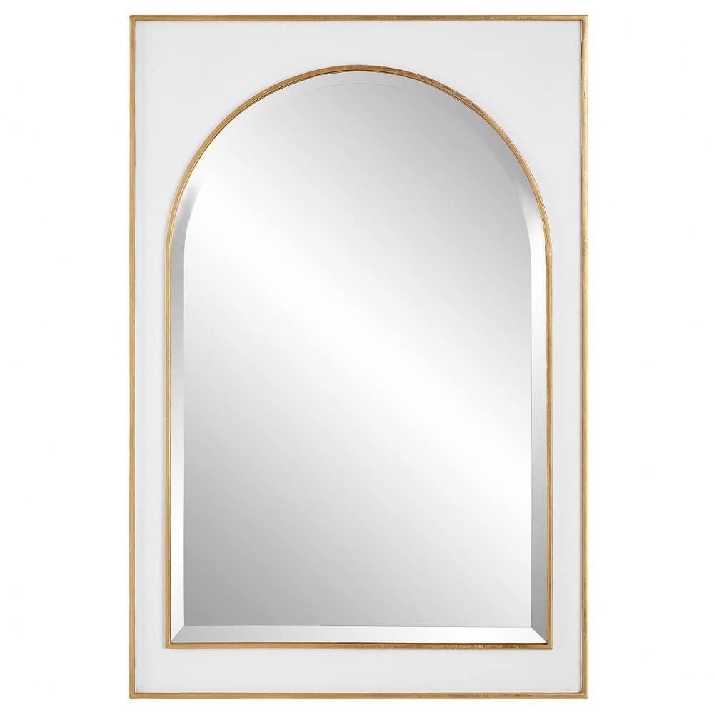 Uttermost Crisanta Antiqued Gold Leaf 25" x 37 1/2" Wall Mirror