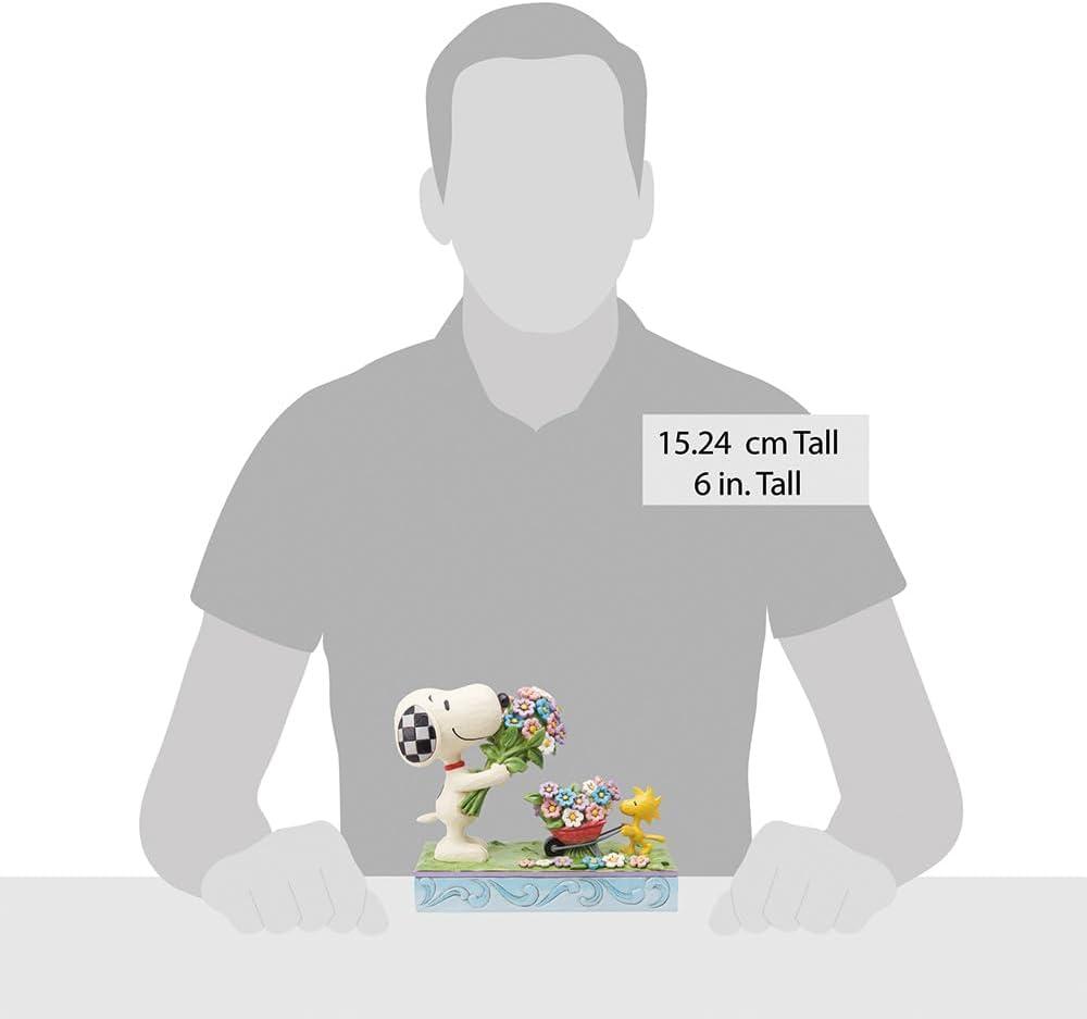 Jim Shore Fresh Picked Blooms - One Figurine 6 Inch, Polyresin - Snoopy Woodstock Flowers 6014344