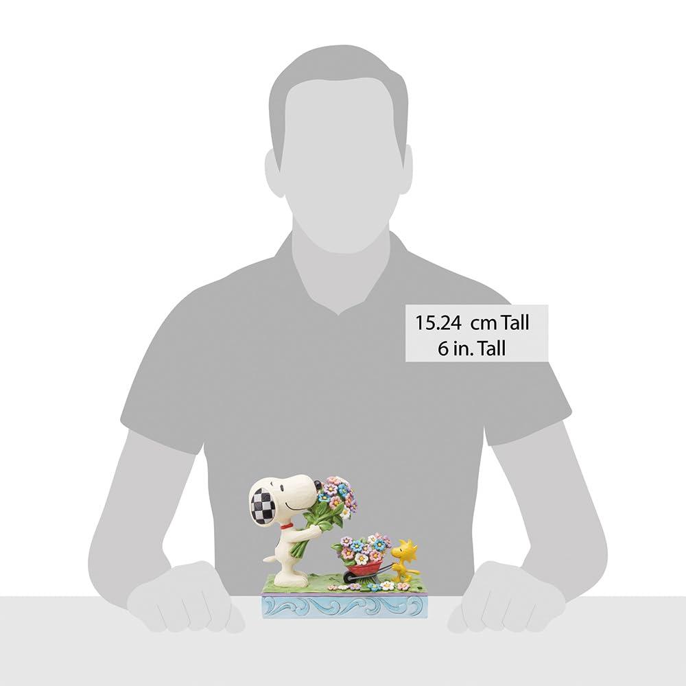 Jim Shore Fresh Picked Blooms - One Figurine 6 Inch, Polyresin - Snoopy Woodstock Flowers 6014344