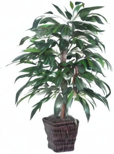 48" Green Silk Willow Floor Plant in Basket