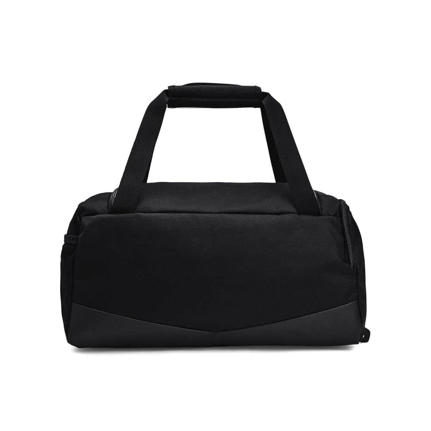 Universal Black Polyester Duffle Bag with Metallic Silver Accents