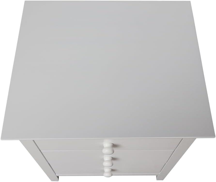 International Concepts Solid Wood Bedroom Nightstand with 3 Drawers, White